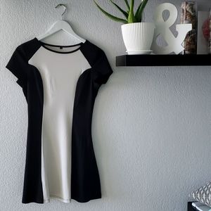 Retro Black and White Dress